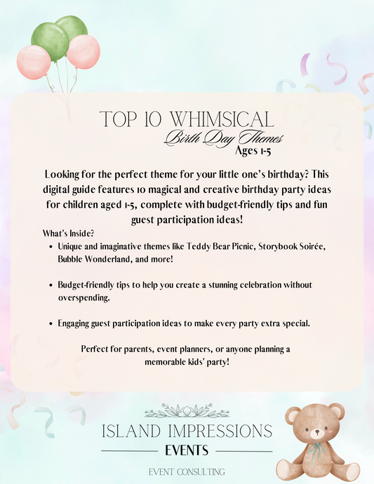 Top Ten Whimsical Birthday Themes (ages 1-5)