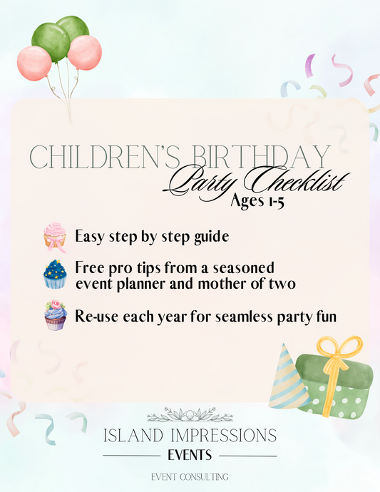 Children’s Birthday Party Checklist (Ages 1-5) – Digital Download